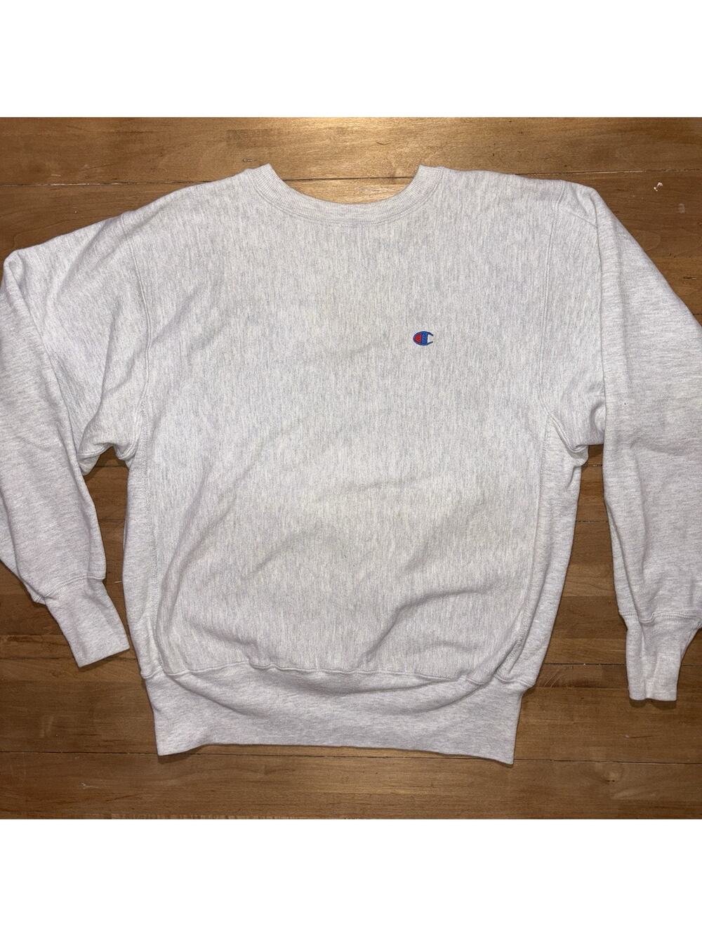 Vintage 90s Champion Reverse Weave Crewneck Heather Grey Large Made in USA XXL